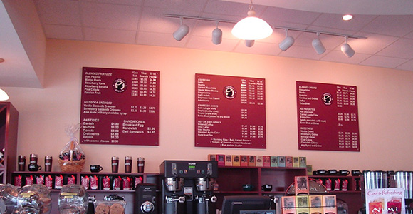 Interior sign — Coffee shop