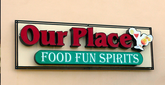 Exterior sign — Our Place