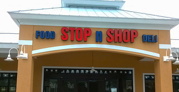 Exterior sign — Stop Shop