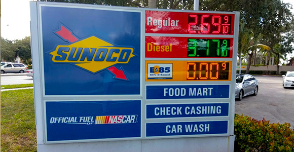 Pole sign — Sunoco